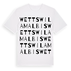 Wettswil am Albis ordlek t-shirt – ekologisk bomull t-shirt från Pinshirt