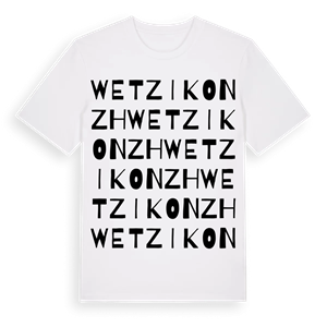 Wetzikon ZH ordlek t-shirt – ekologisk bomull t-shirt från Pinshirt