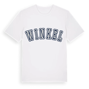 Winkel college t-shirt – ekologisk bomull t-shirt från Pinshirt