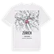 Zürich karta t-shirt