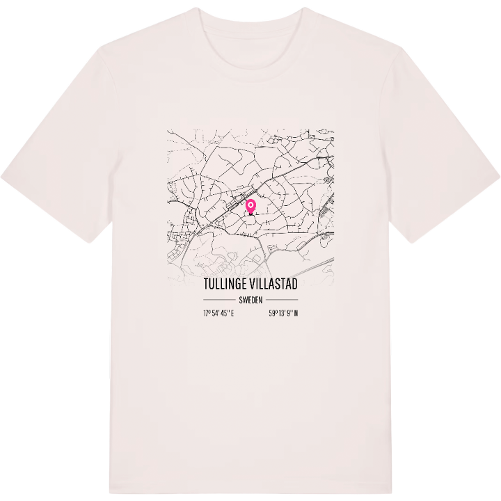 Tullinge villastad karta t-shirt – t-shirt från PinShirt