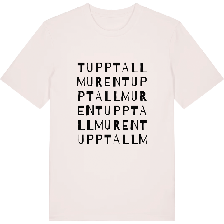 Tupptallmuren ordlek t-shirt – t-shirt från PinShirt