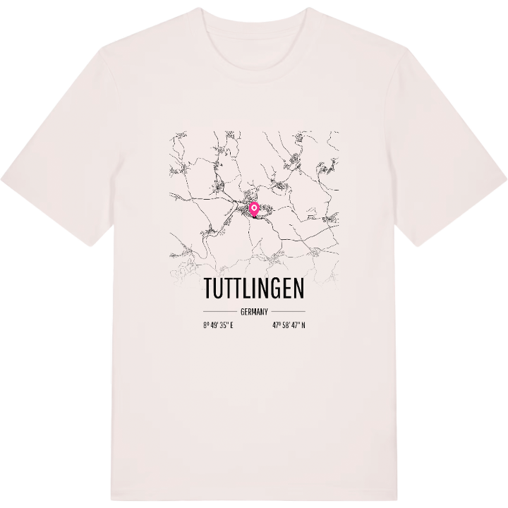 Tuttlingen karta t-shirt – t-shirt från PinShirt