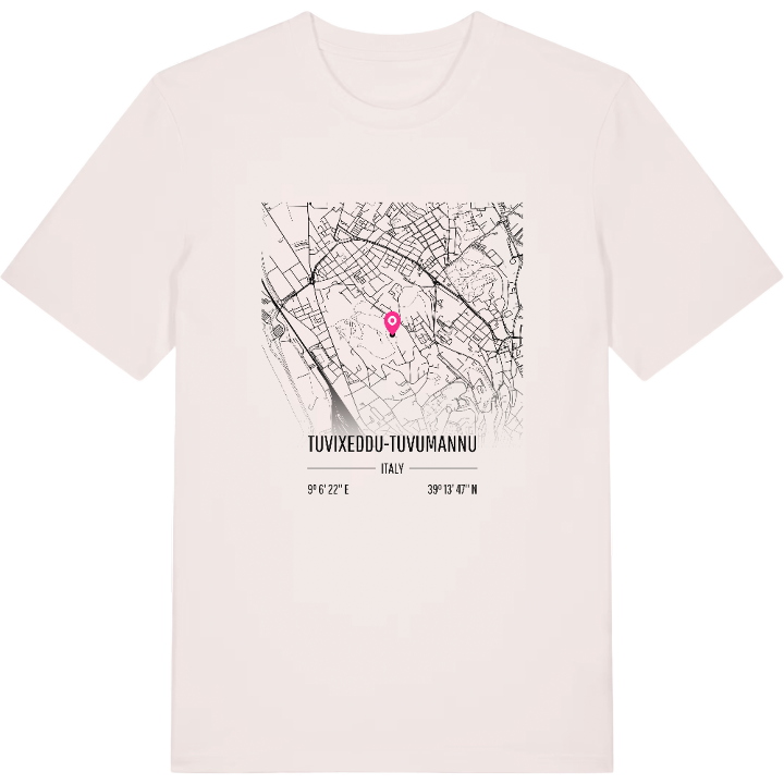 Tuvixeddu-Tuvumannu karta t-shirt – t-shirt från PinShirt