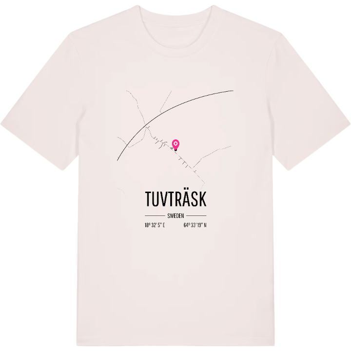 Tuvträsk karta t-shirt – t-shirt från PinShirt
