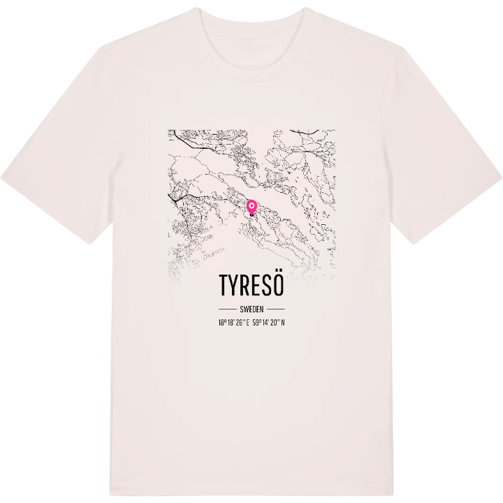 Tyresö karta t-shirt – t-shirt från PinShirt