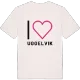 Jag älskar Uggelvik t-shirt stort tryck