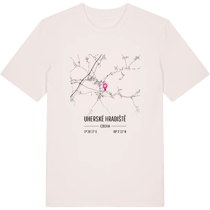 Uherské Hradiště karta t-shirt – t-shirt från PinShirt