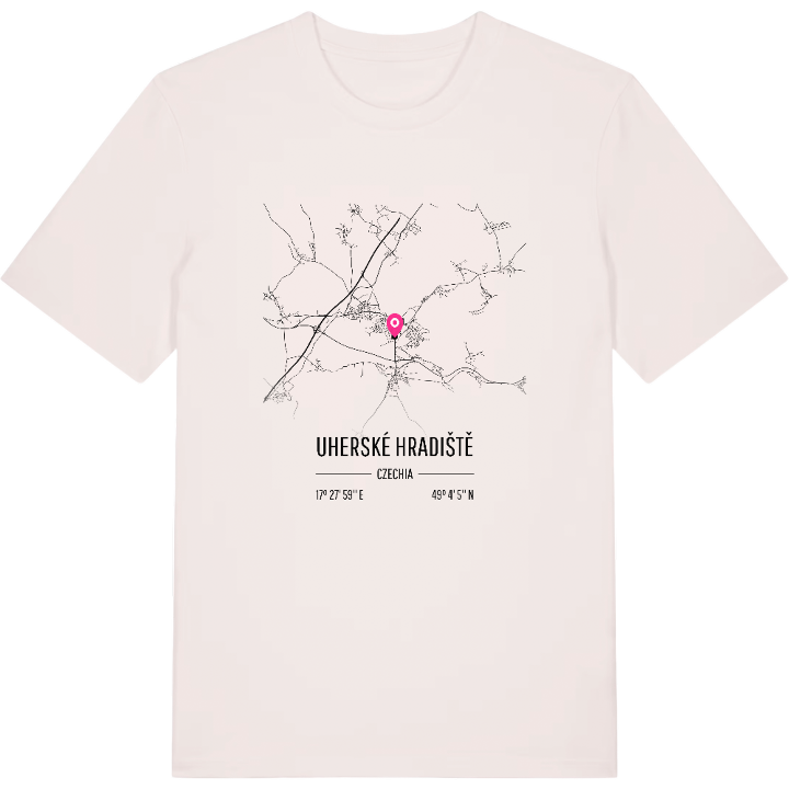 Uherské Hradiště karta t-shirt – t-shirt från PinShirt