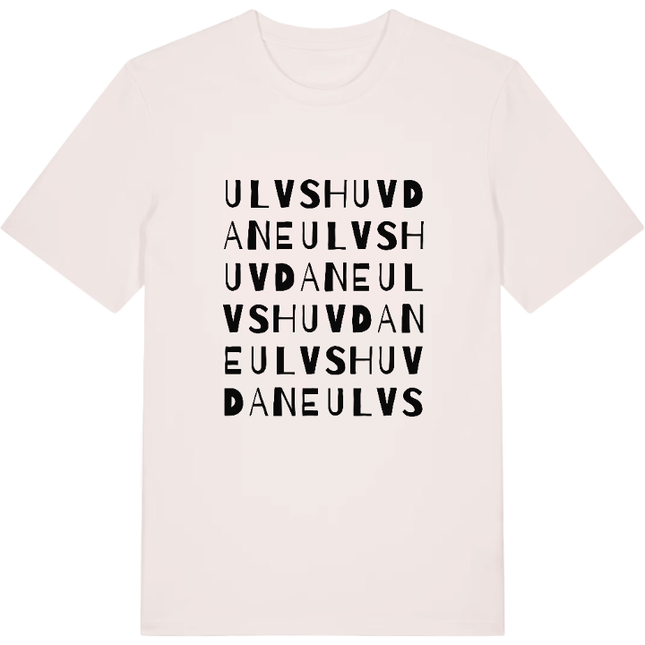 Ulvshuvdane ordlek t-shirt – t-shirt från PinShirt