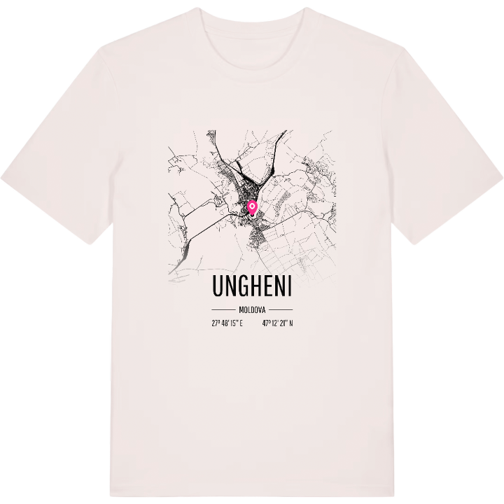 Ungheni karta t-shirt – t-shirt från PinShirt