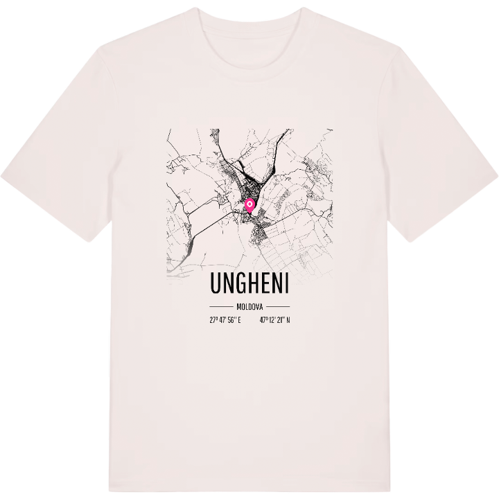 Ungheni karta t-shirt – t-shirt från PinShirt