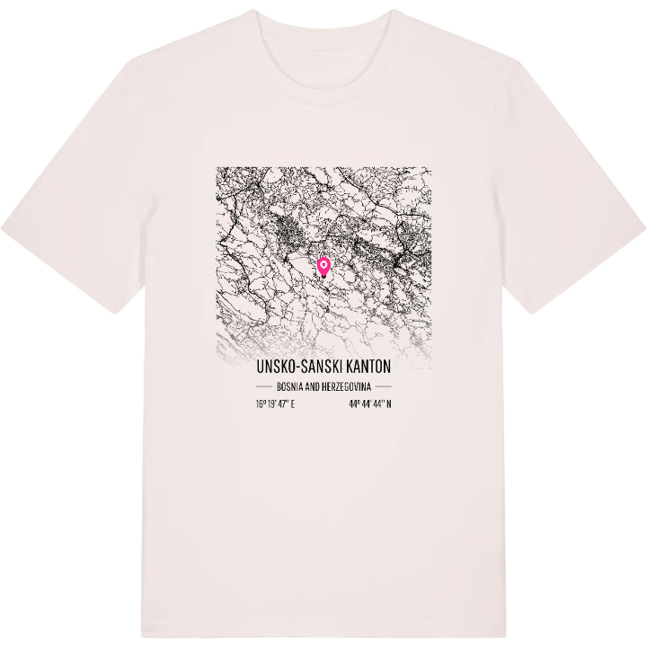 Unsko-sanski kanton karta t-shirt – t-shirt från PinShirt