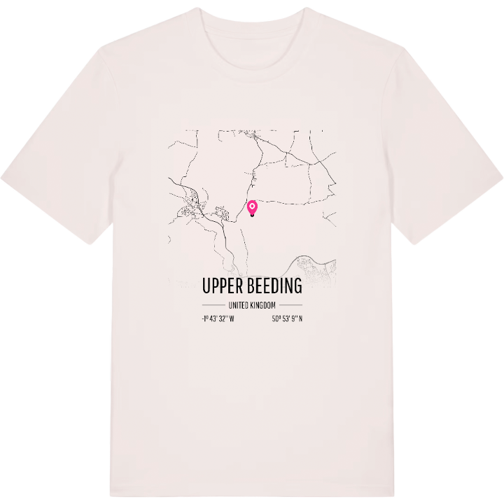 Upper Beeding karta t-shirt – t-shirt från PinShirt