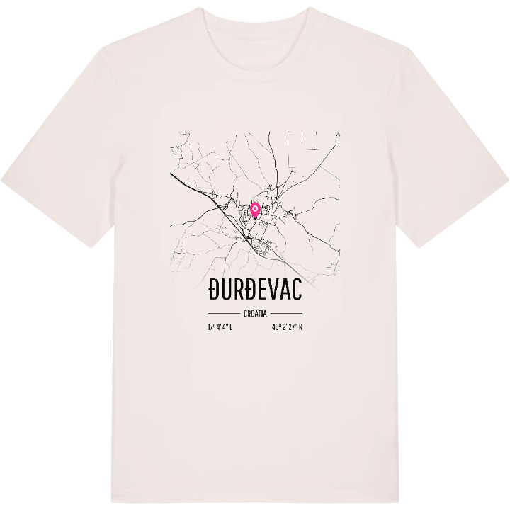 Đurđevac karta t-shirt – t-shirt från PinShirt