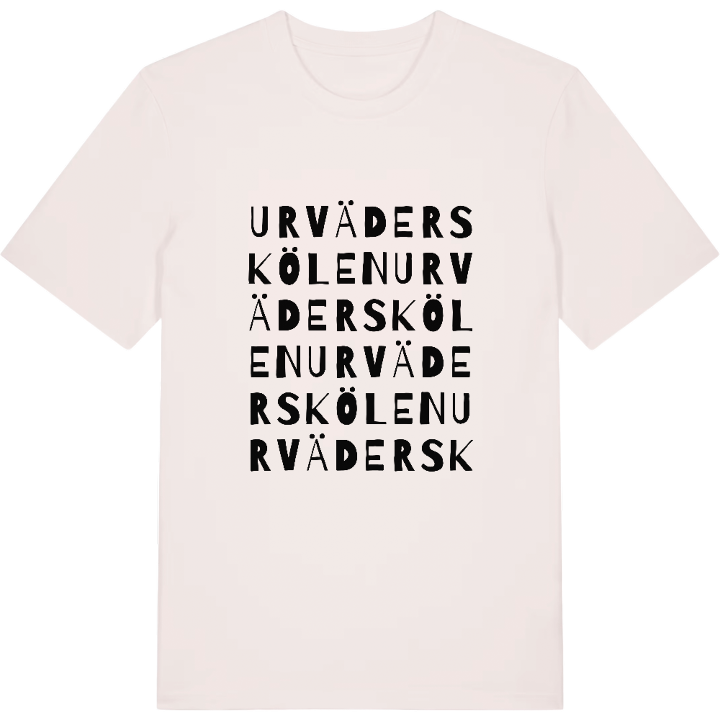 Urväderskölen ordlek t-shirt – t-shirt från PinShirt