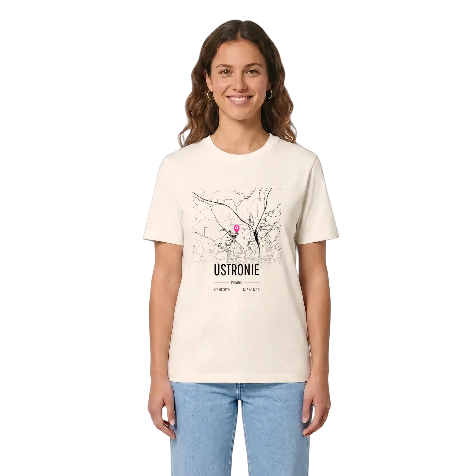 Ustronie karta t-shirt – Vintage White, i miljö