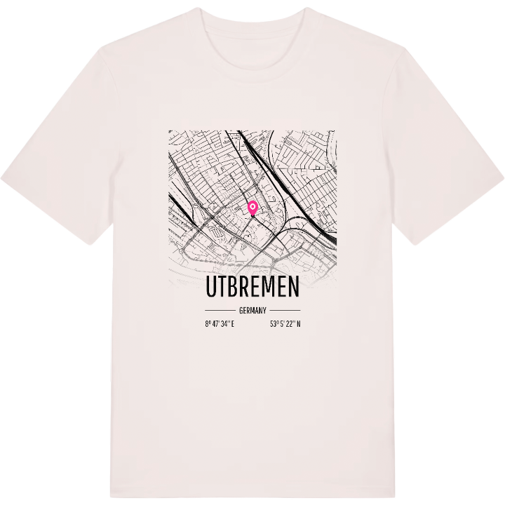 Utbremen karta t-shirt – t-shirt från PinShirt