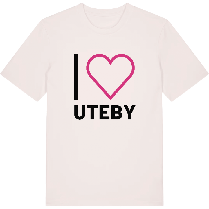 Jag älskar Uteby t-shirt stort tryck – t-shirt från PinShirt