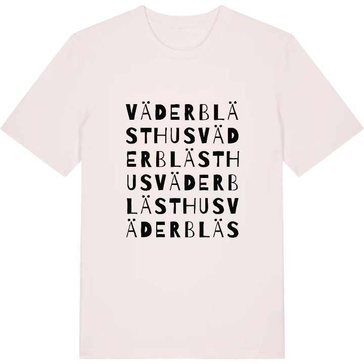 Väderblästhus ordlek t-shirt – t-shirt från PinShirt