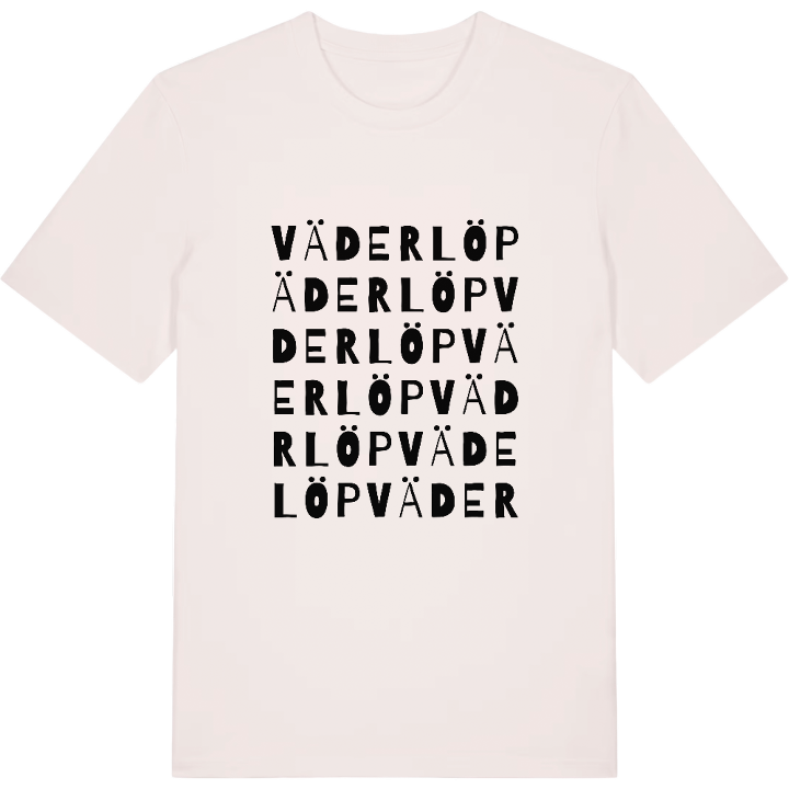 Väderlöp ordlek t-shirt – t-shirt från PinShirt