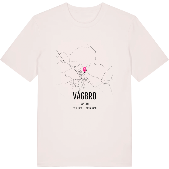 Vågbro karta t-shirt – t-shirt från PinShirt