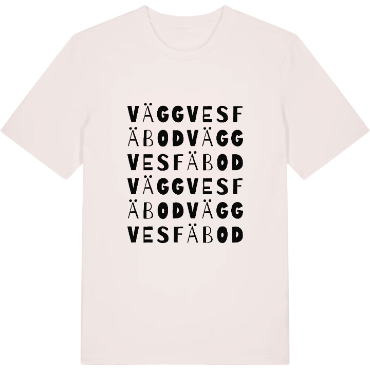 Väggves fäbod ordlek t-shirt – t-shirt från PinShirt