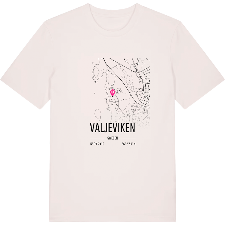 Valjeviken karta t-shirt – t-shirt från PinShirt