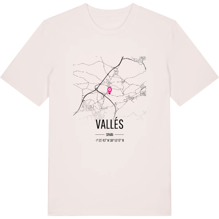 Vallés karta t-shirt – t-shirt från PinShirt