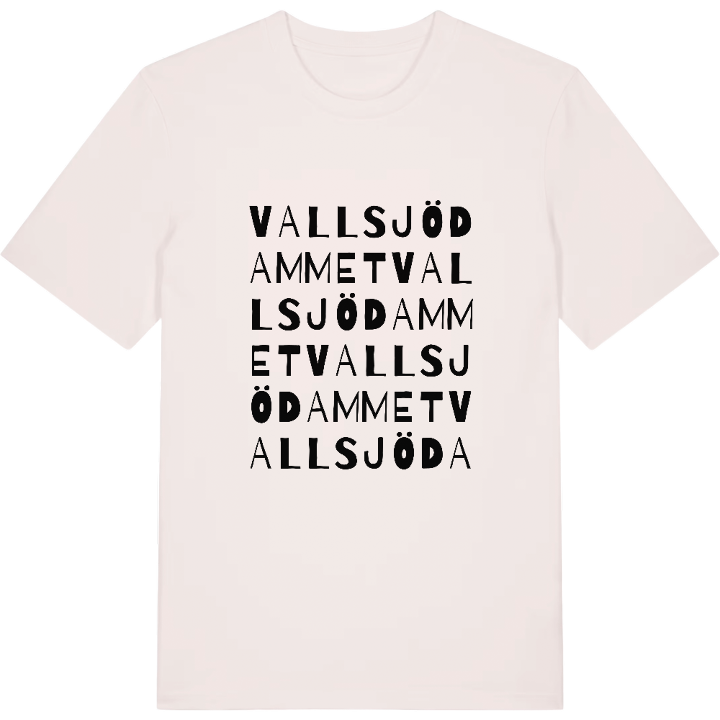 Vallsjödammet ordlek t-shirt – t-shirt från PinShirt