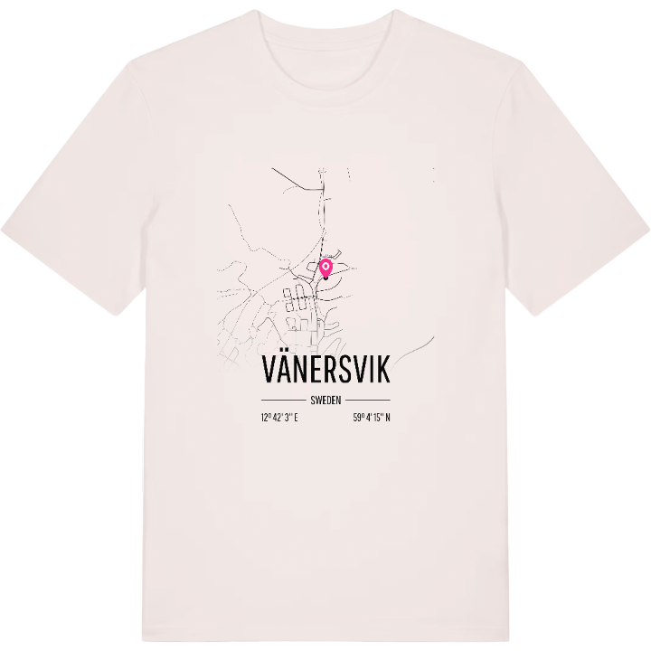 Vänersvik karta t-shirt – t-shirt från PinShirt
