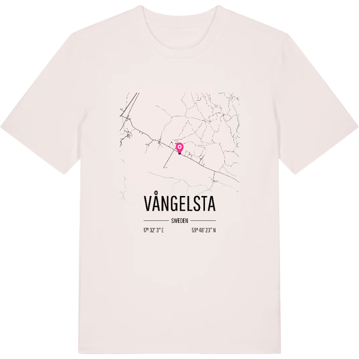 Vångelsta karta t-shirt – t-shirt från PinShirt