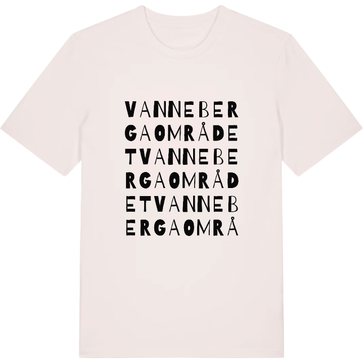 Vannebergaområdet ordlek t-shirt – t-shirt från PinShirt