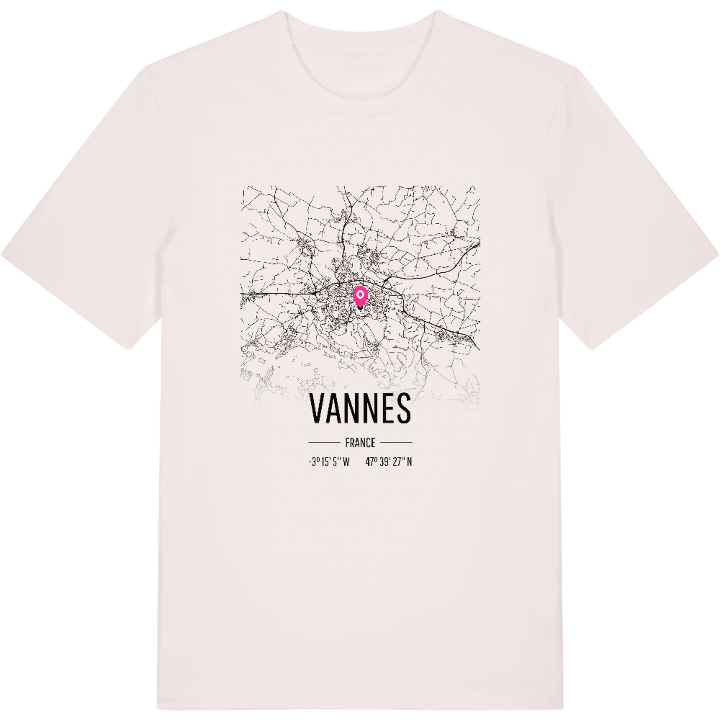 Vannes karta t-shirt – t-shirt från PinShirt