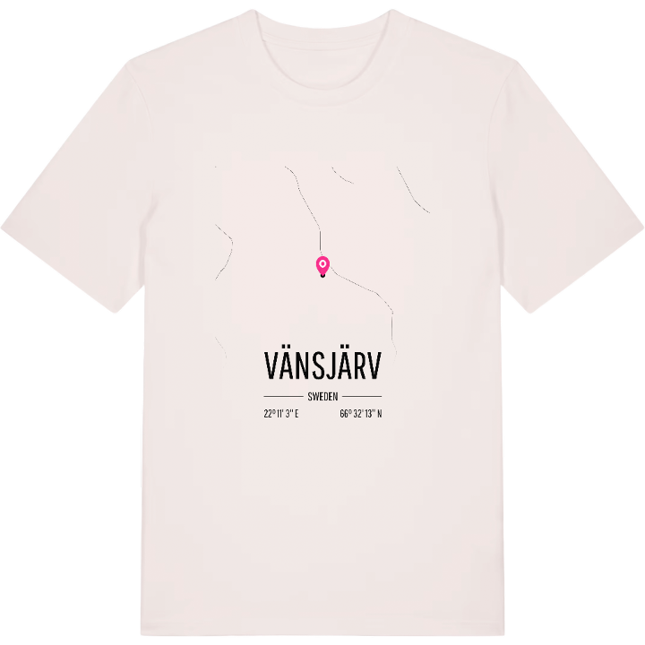Vänsjärv karta t-shirt – t-shirt från PinShirt