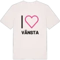 Jag älskar Vänsta t-shirt stort tryck