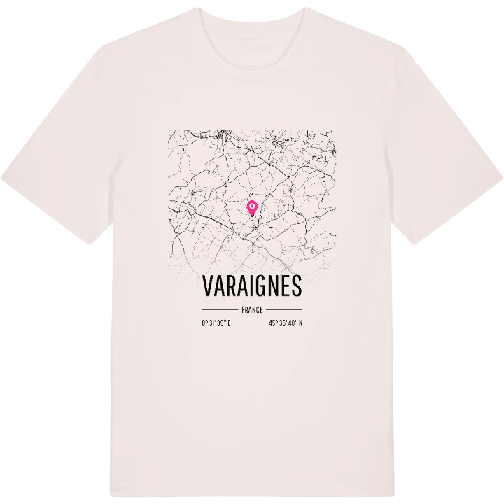 Varaignes karta t-shirt – t-shirt från PinShirt