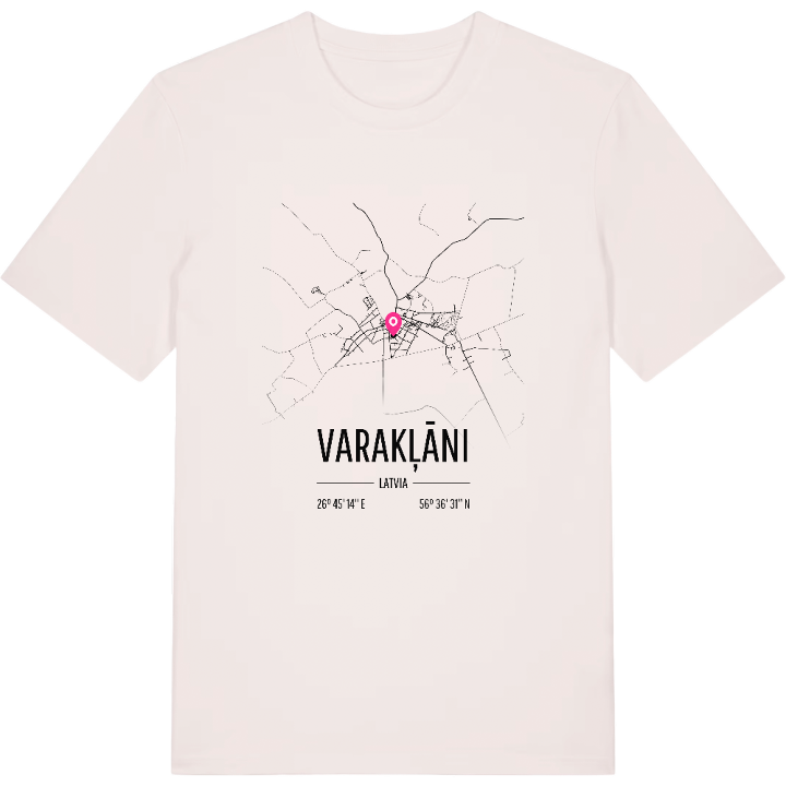 Varakļāni karta t-shirt – t-shirt från PinShirt