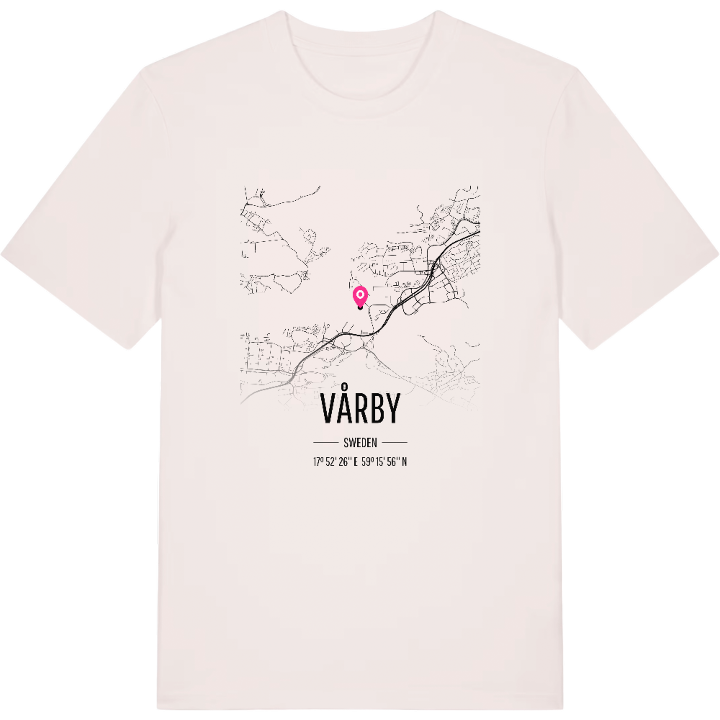 Vårby karta t-shirt – t-shirt från PinShirt