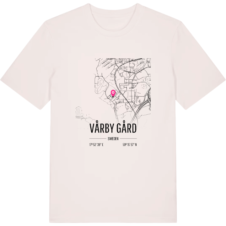 Vårby gård karta t-shirt – t-shirt från PinShirt