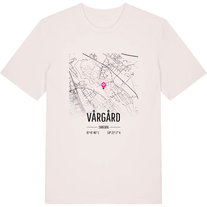Vårgård karta t-shirt – t-shirt från PinShirt