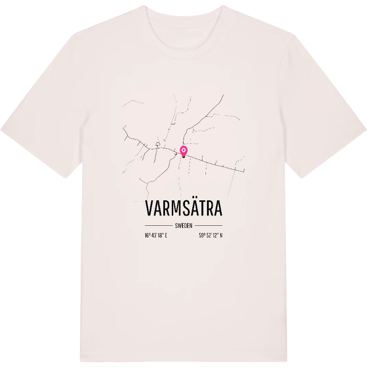 Varmsätra karta t-shirt – t-shirt från PinShirt