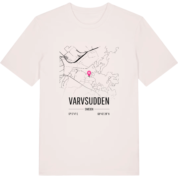 Varvsudden karta t-shirt – t-shirt från PinShirt
