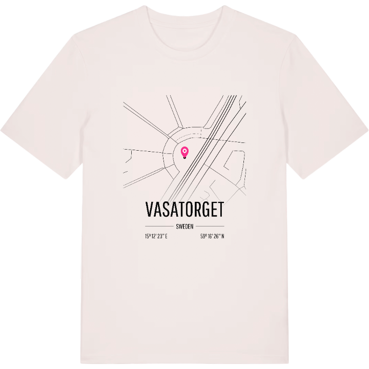 Vasatorget karta t-shirt – t-shirt från PinShirt