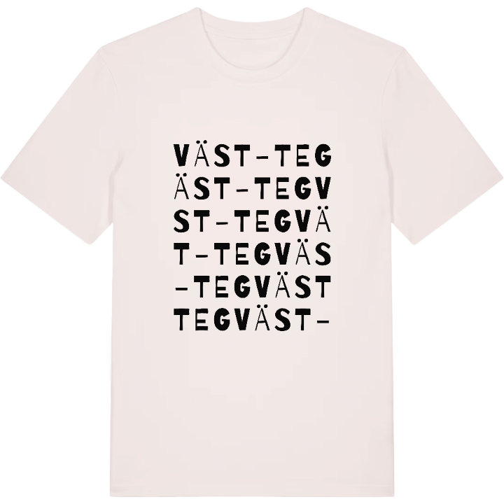 Väst-Teg ordlek t-shirt – t-shirt från PinShirt