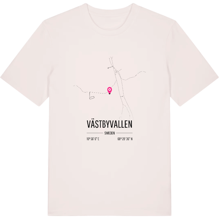 Västbyvallen karta t-shirt – t-shirt från PinShirt