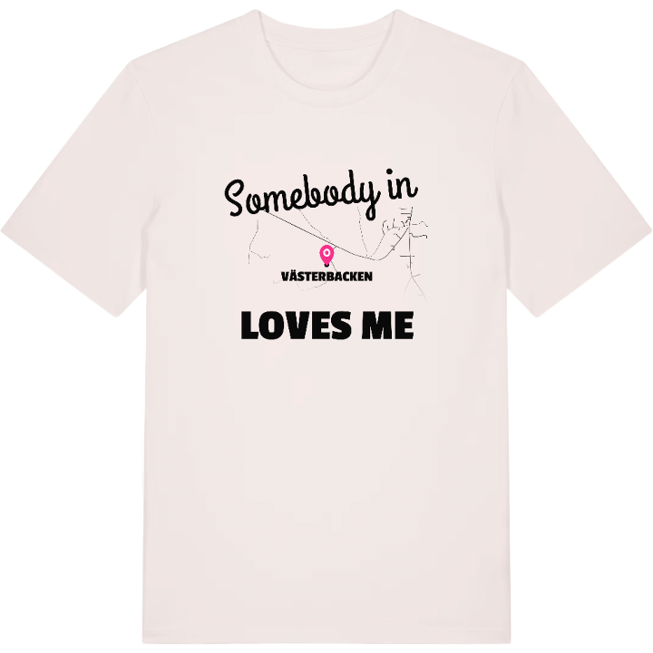 Någon i Västerbacken älskar mig t-shirt – t-shirt från PinShirt