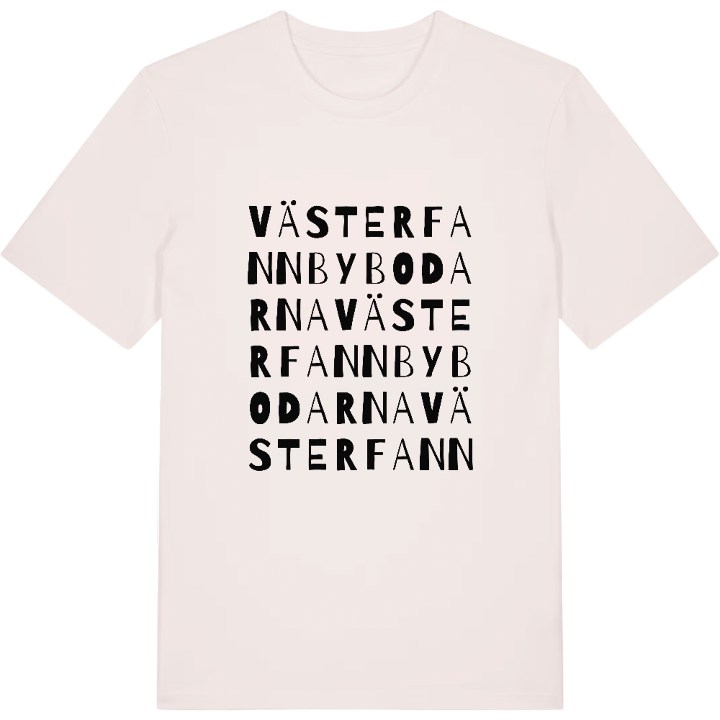 Västerfannbybodarna ordlek t-shirt – t-shirt från PinShirt