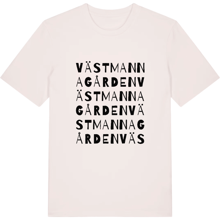 Västmannagården ordlek t-shirt – t-shirt från PinShirt