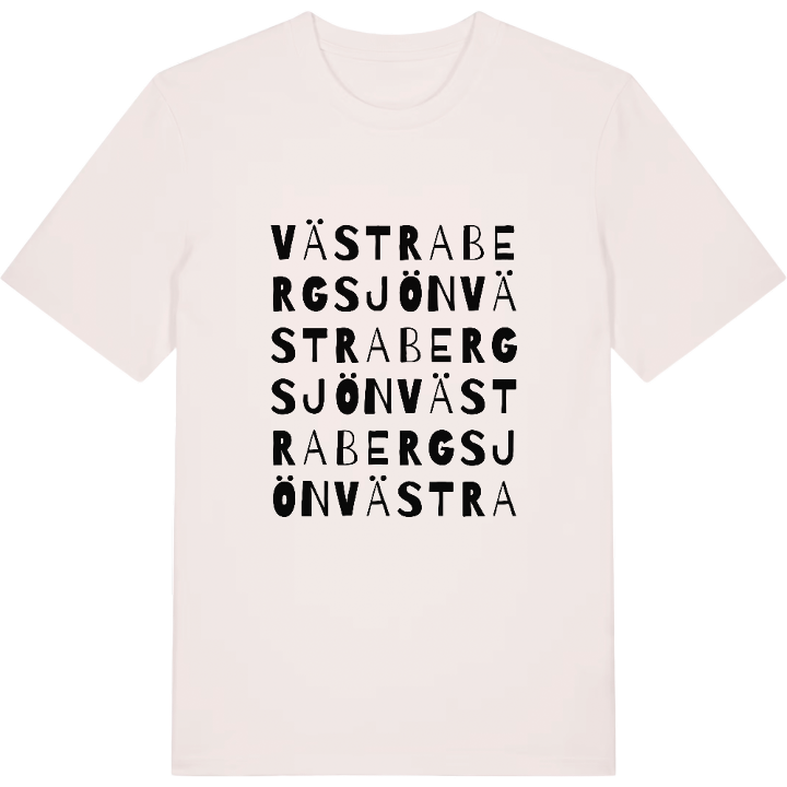Västra Bergsjön ordlek t-shirt – t-shirt från PinShirt